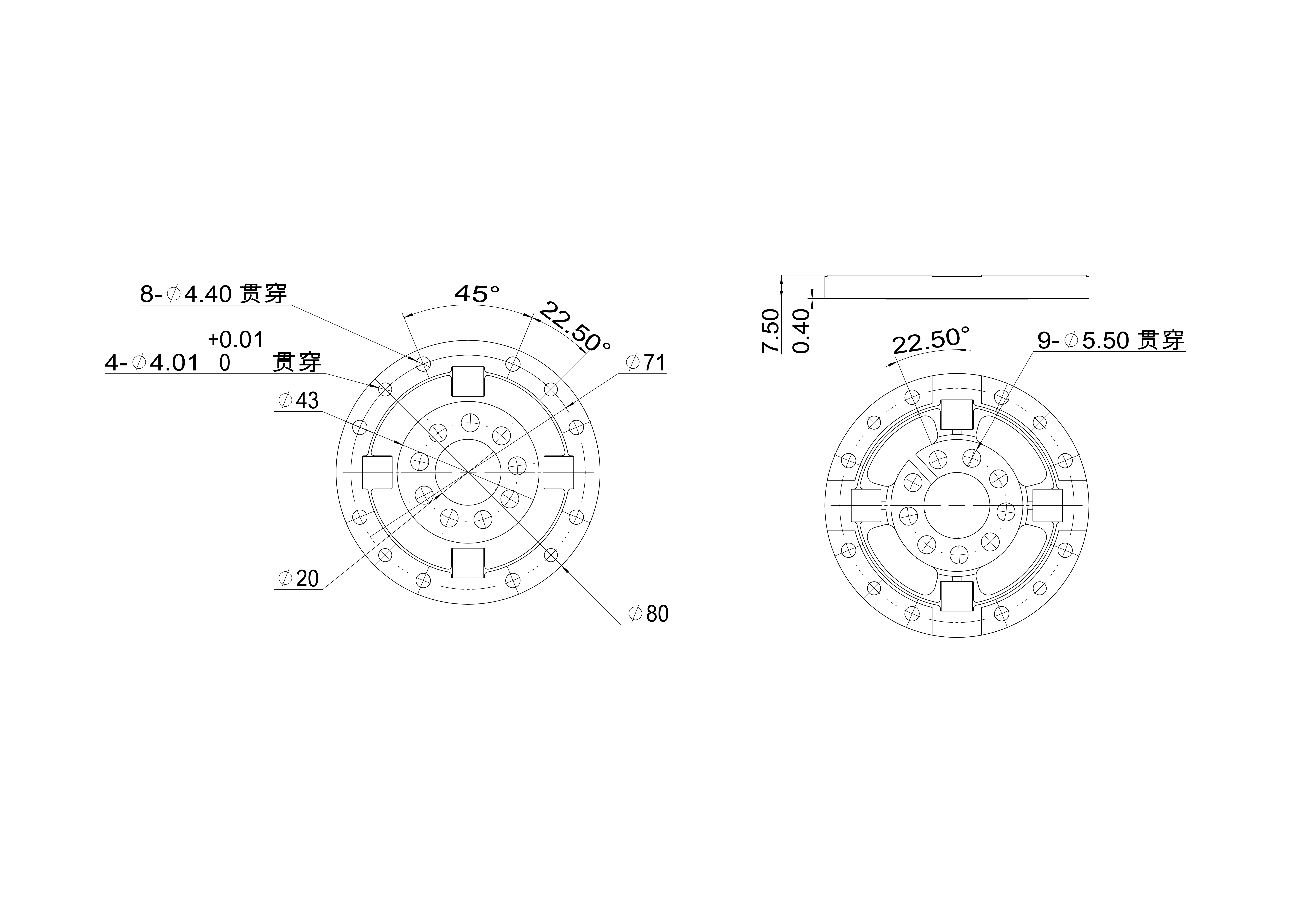 【供货图】关节扭矩传感器KWR80N100 直径80mm 量程100mm